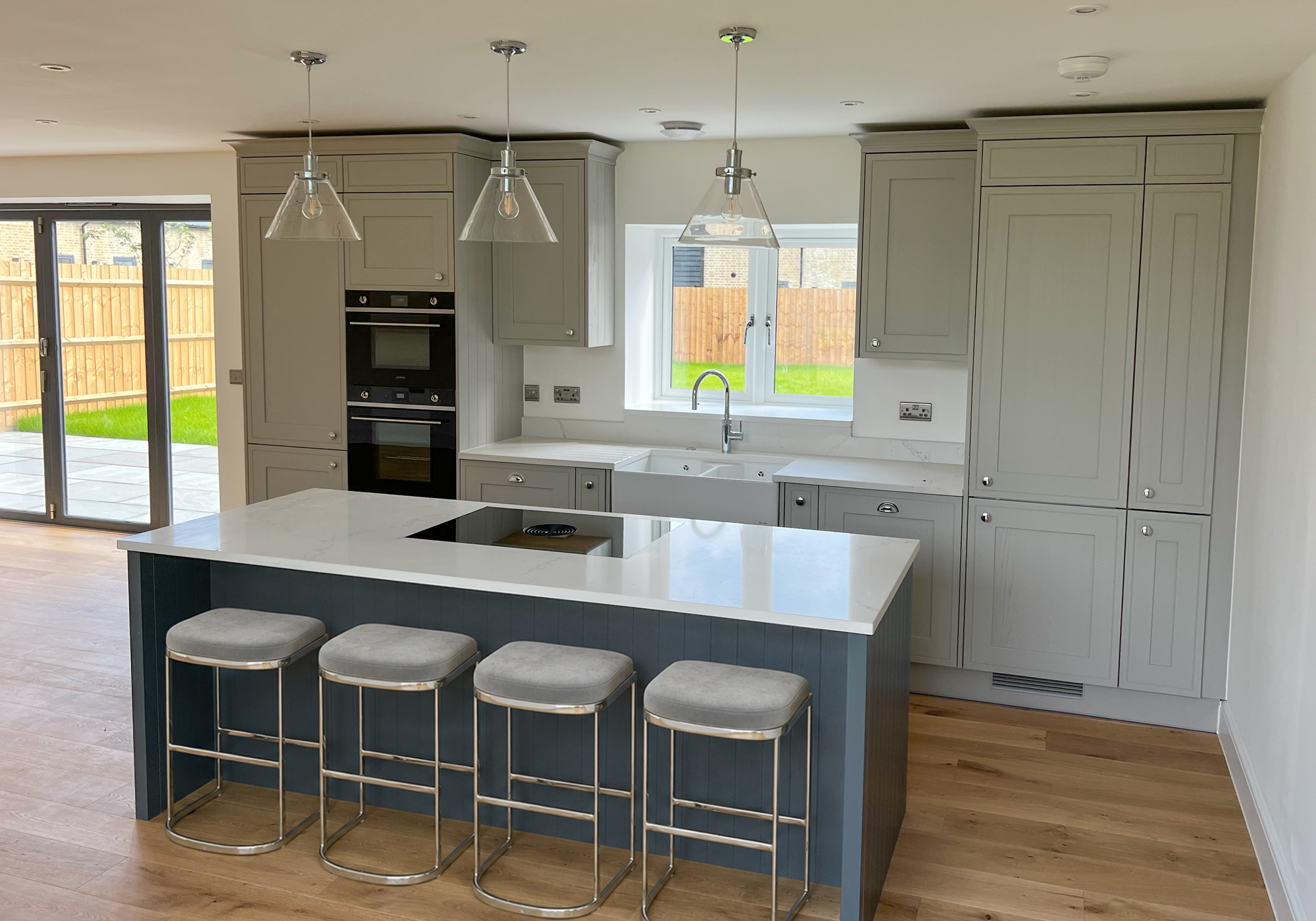 Sage Grey and Muted Blue Cabinetry | Clavering